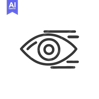 Aset premium populer: Stylized Eye Icon with Motion Lines, Vision Concept, Minimalist Design