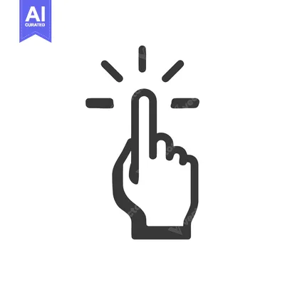 Finger Tap Icon: Minimalist Design for Interaction and Selection