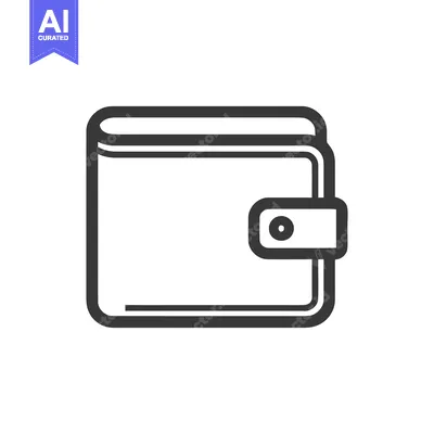 Aset premium populer: Minimalist Wallet Icon: Clean Lines, Modern Design, Financial Symbolis