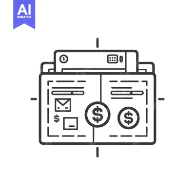 Aset desain premium: Wallet with Credit Card, Dollar Signs, and Envelope