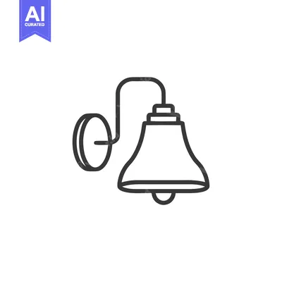 Minimalist Wall Lamp Icon: Elegant Lighting Fixture Outline Design
