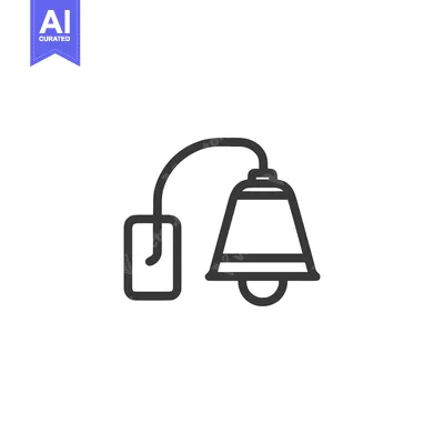 Minimalist Line Art: Tea Infuser with Bell-Shaped Cup and Tag