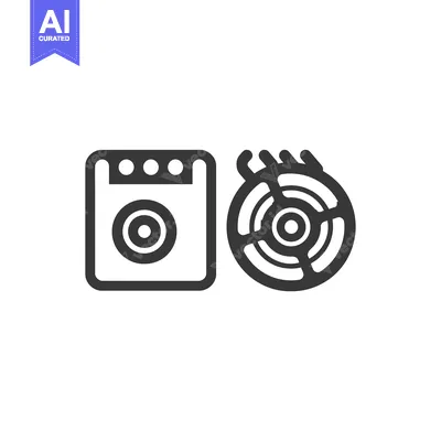 Premium design asset: Washing Machine and Spin Cycle Icon