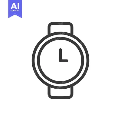 Minimalist Watch Icon: Clean Design, Timepiece Symbol, Modern Style