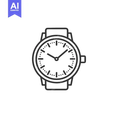 Minimalist Watch Icon: Precise Timekeeping in a Clean Design