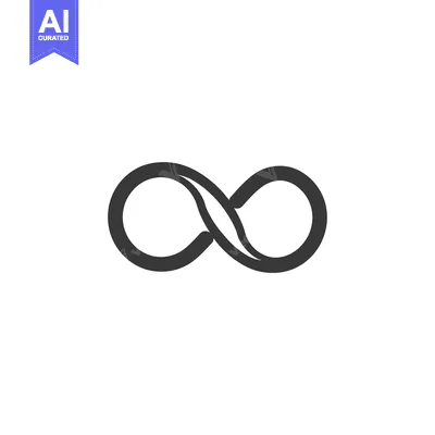 Aset premium populer: A Black Infinity Symbol on a White Background