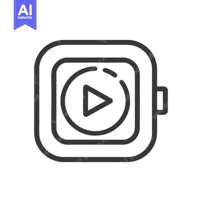 Minimalist Play Button Icon: Modern Media Player Symbol Design