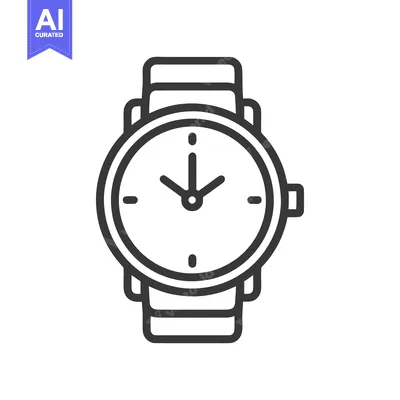 Minimalist Wristwatch Icon: Classic Design, Timekeeping Symbol, Modern