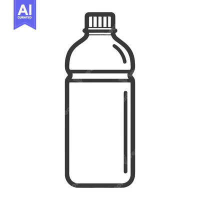 Minimalist Bottle Outline: Sleek, Modern Design for Packaging Concepts
