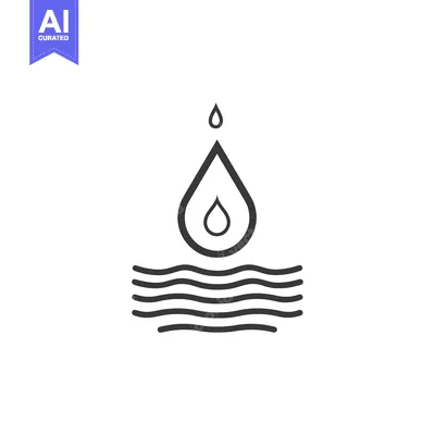 Water Drop Falling into Rippling Waves