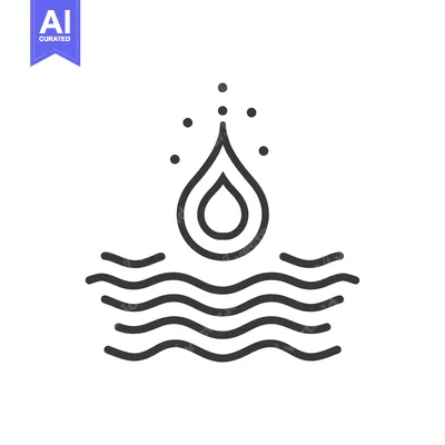 Water Droplet Falling Into Waves
