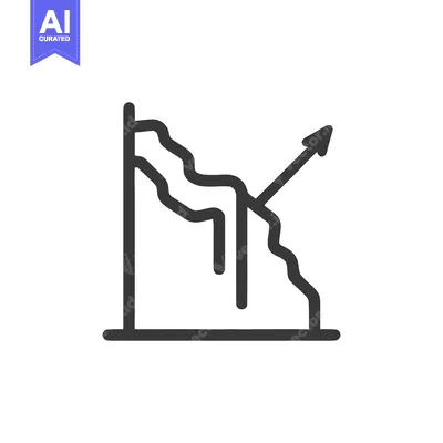 Recovering Market: Line Graph with Sharp Decline and Upward Arrow Tren