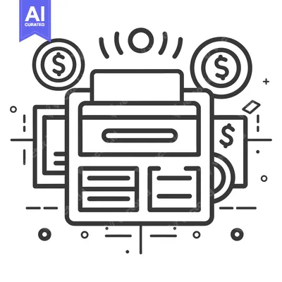Website Monetization With Dollar Signs and Line Art