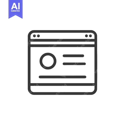 Minimalist Website Icon: Clean Design with Circle and Lines