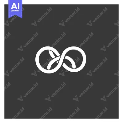 White Infinity Symbol on a Dark Gray Background
