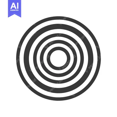 Concentric Circles: Minimalist Black and White Geometric Pattern Desig