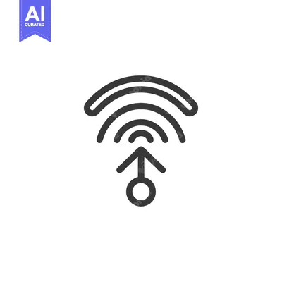 Ascending Wifi Signal: Modern Connectivity Icon with Arrow