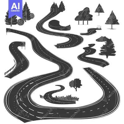 Winding Road Through a Forested Landscape