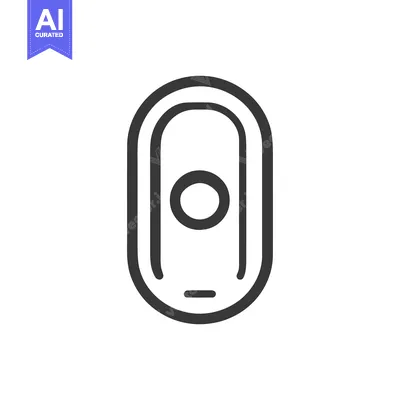 Minimalist Black and White Icon of a Vintage Radio