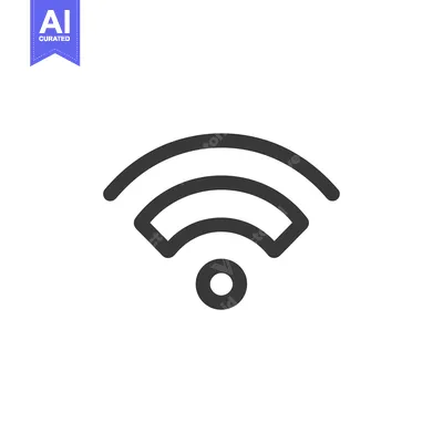 Wireless Network Signal Icon with a Circle