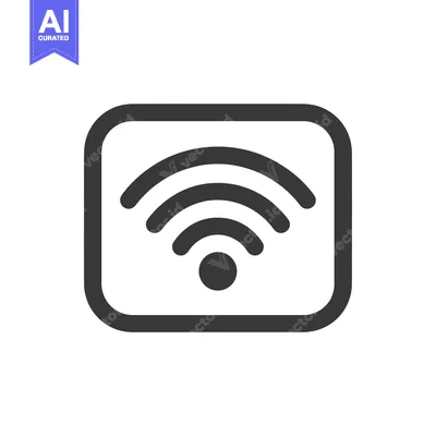 Wireless Network Signal Inside Square Icon