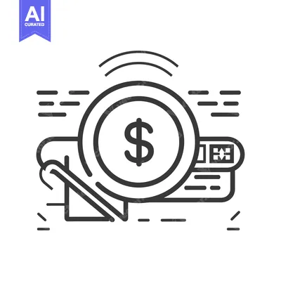 Wireless Payment Transaction Icon with Dollar Sign