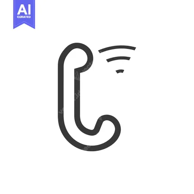 Wireless Phone Icon with Signal Waves
