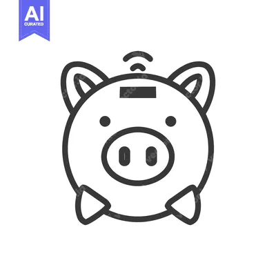 Aset premium populer: Wireless Piggy Bank Icon Outline