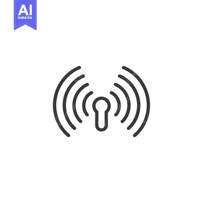 Wireless Signal with Keyhole Icon
