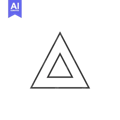 Aset premium populer: A Black Outline of a Triangle Within a Larger Triangle