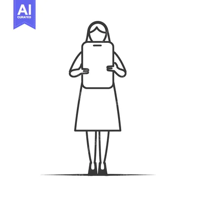 Woman Holding a Blank Smartphone in Front of Her