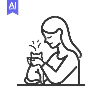 Woman Holding a Cat and Smiling