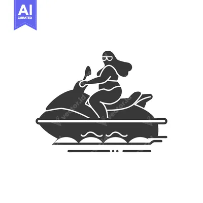 Woman in Bikini Riding a Jet Ski on Water