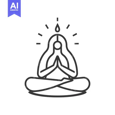 Woman in Meditation with a Drop of Water Above Her Head
