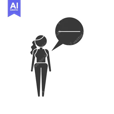 Woman in Sportswear with Speech Bubble