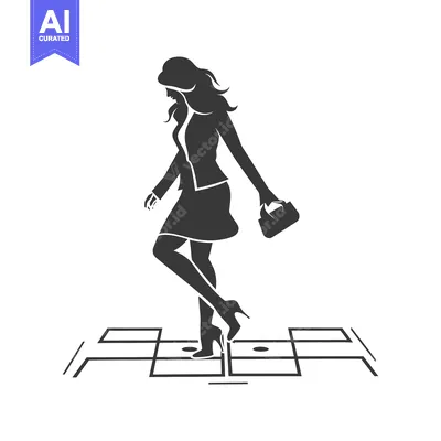 Aset desain premium: Woman in Suit Walking on a Path Made of Money