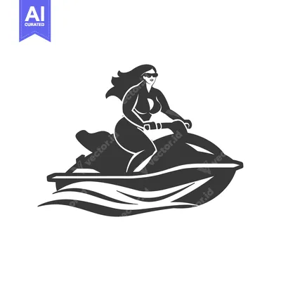 Woman in Sunglasses Riding a Jet Ski on Waves
