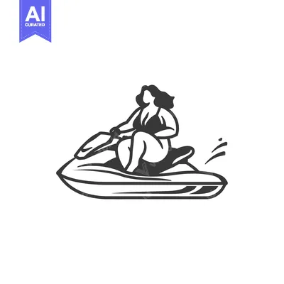 Woman in Swimsuit Riding a Jet Ski