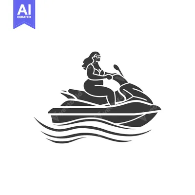 Woman in Swimsuit Riding Jet Ski on Water