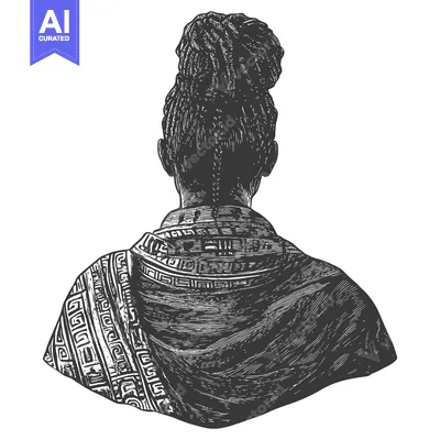 A Black Woman With Dreadlocks Viewed From Behind