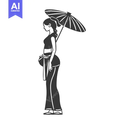 Woman in Traditional Clothing Holding Umbrella