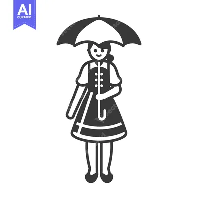 Woman in Traditional Dress Holding an Umbrella