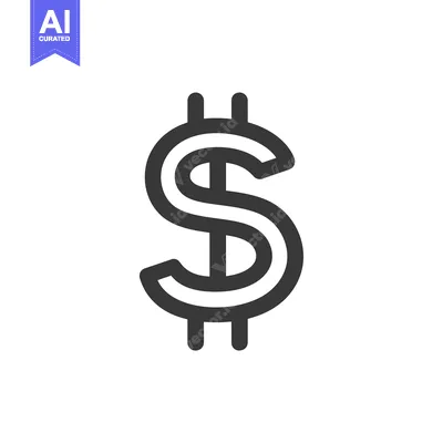 A Bold Outline of the Dollar Sign Symbol