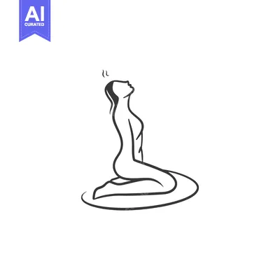 Woman Kneeling with Head Tilted Back in a Yoga Pose