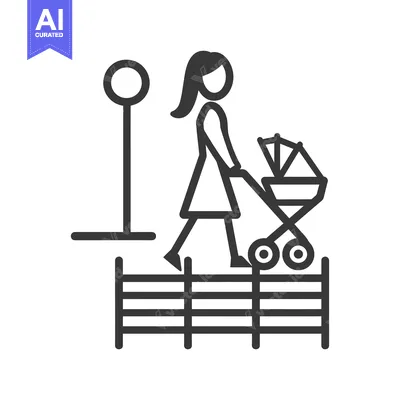 Woman Pushing a Baby Stroller Across a Crosswalk