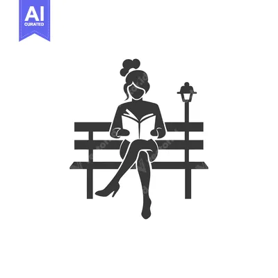Popular premium asset: Woman Reading a Book on a Bench Under a Streetlight