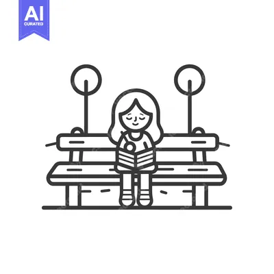 Woman Reading a Book on a Bench Under Two Lights