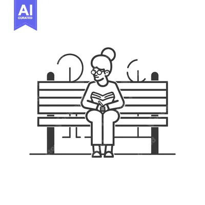 Woman Reading a Book on a Park Bench