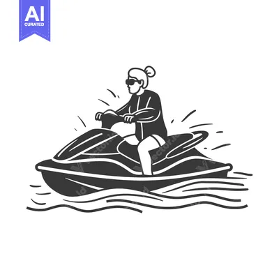 Woman Riding a Jet Ski on the Water