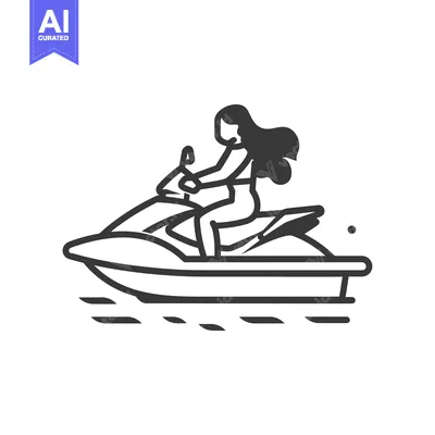 Woman Riding a Jet Ski on the Water